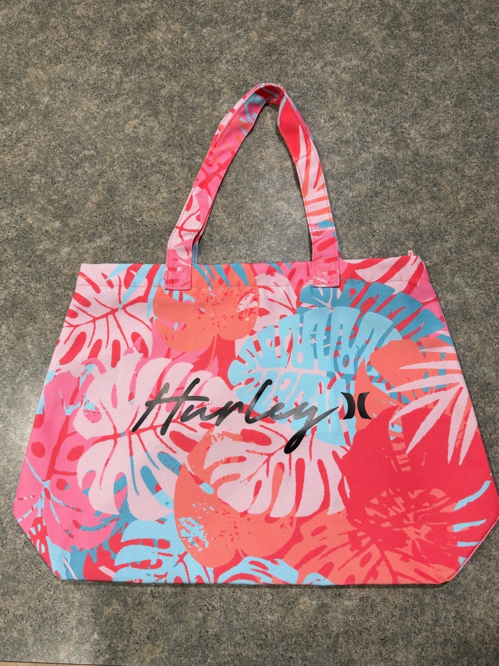 Hurley Beach Canvas Large Tote Bag – Sunset Coral 🌺